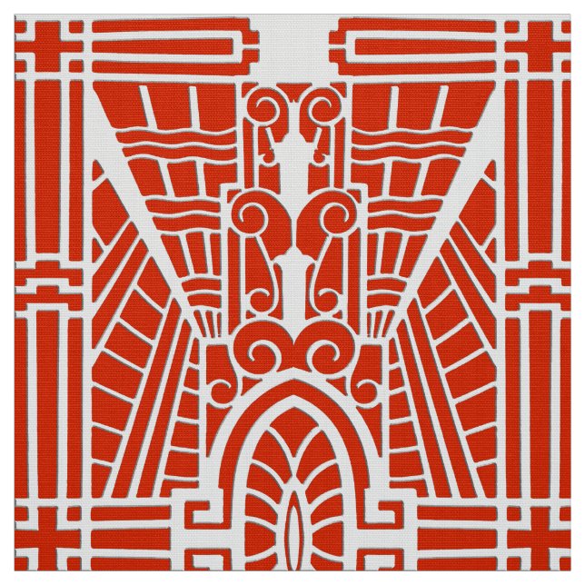 Deko Architectural Pattern, Mandarin Orange Stoff (Muster)