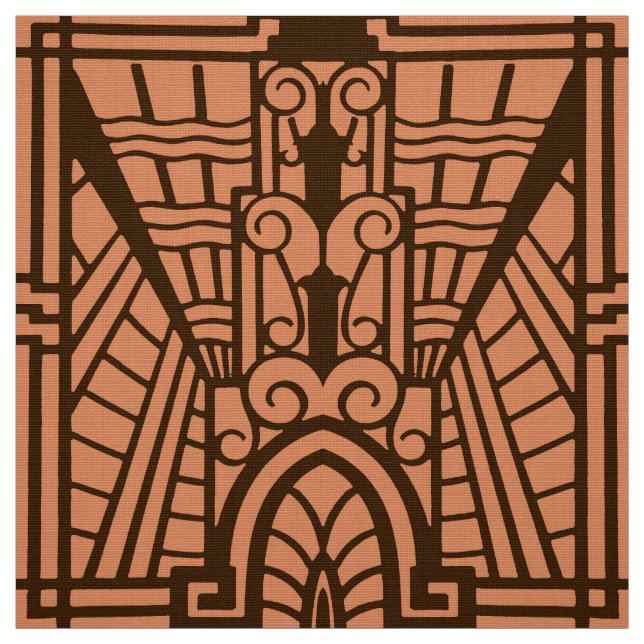 Deko-Architekturmuster, Kupfer und Brown Stoff (Muster)