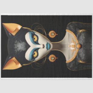 Deko Art Feline Orange Eyes Decoupage Seidenpapier