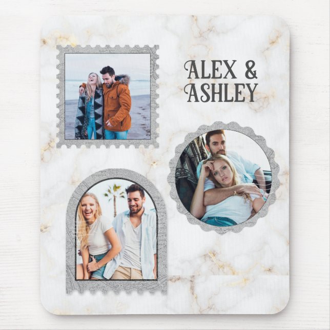 Deko Art Modern Foto Name Mousepad (Vorne)