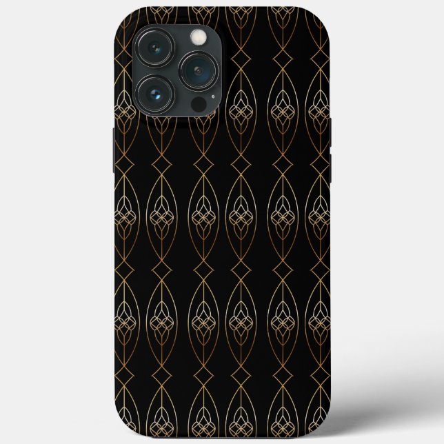 Deko aus Schwarz und Gold Case-Mate iPhone Hülle (Rückseite)