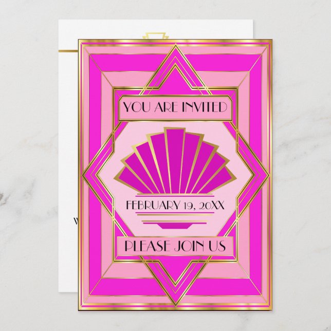 Deko Besondere Anlass Einladung (Vorne/Hinten)