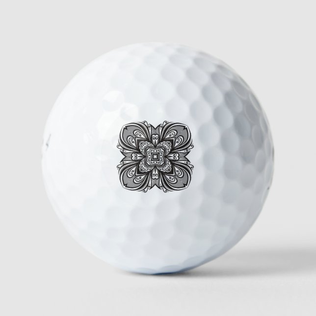 Deko Black Square Inspiriert Golfball (Vorderseite)