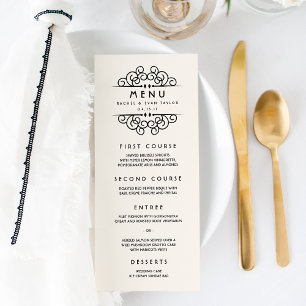 Deko Blüh Wedding Menu Menükarte