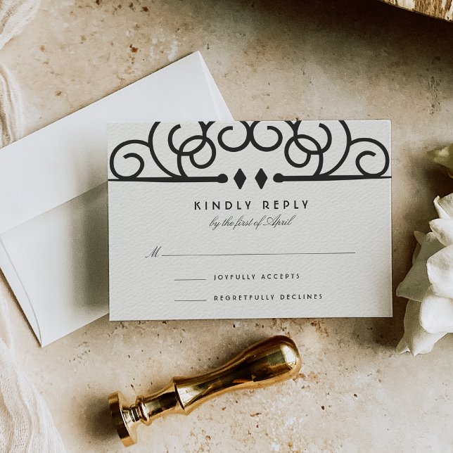 Deko Blüh Wedding RSVP Karte (Von Creator hochgeladen)
