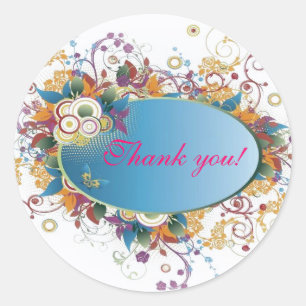 Deko Blumenaufkleber Runder Aufkleber