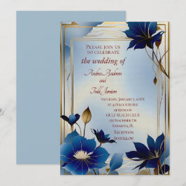 Deko-Blütenhochzeit Einladung