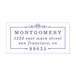 Deko Border Familienname Rücksendeadresse Permastempel