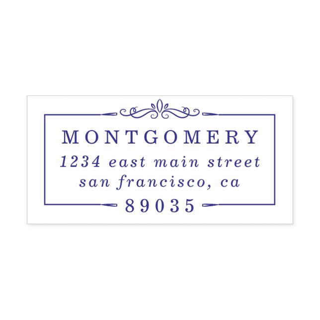 Deko Border Familienname Rücksendeadresse Permastempel (Design)