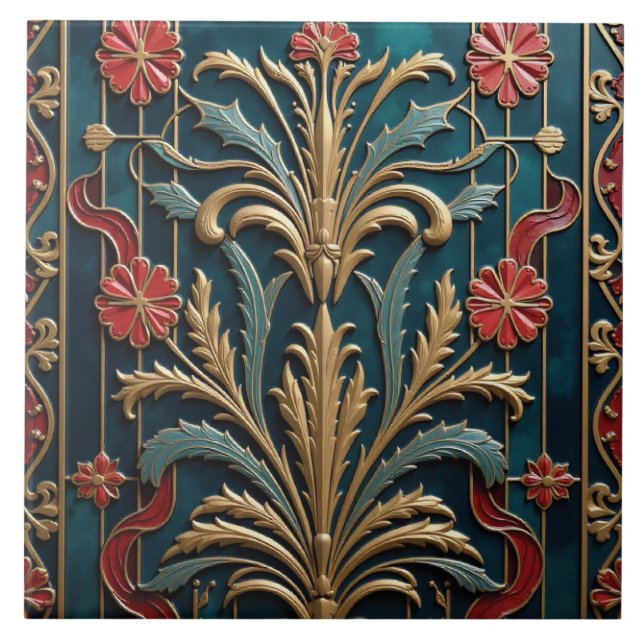 Deko Bouquet Moderne Fliese (Vorderseite)