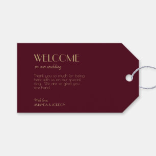 Deko Burgundy Wedding Gift Tags Geschenkanhänger