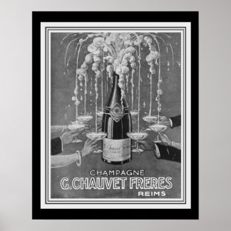 Deko Chauvet Freres Champagne Ad 16 x 20