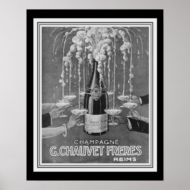 Deko Chauvet Freres Champagne Ad 16 x 20 (Vorne)