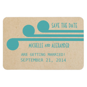 Deko Chic Save the Date Magnet, Aquamarin Magnet