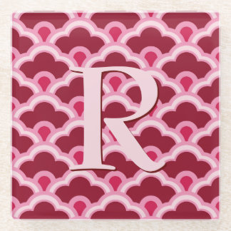 Deko Chinesische Scallops, Burgunder Wein und Rosa Glasuntersetzer