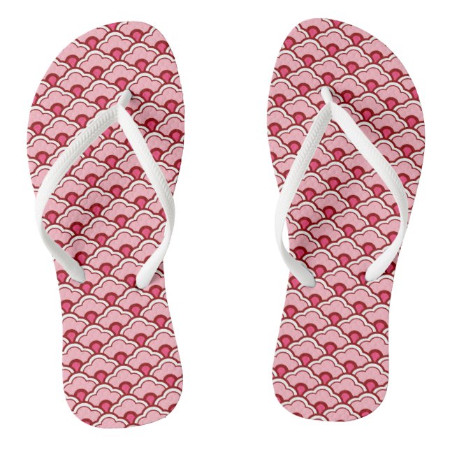 Deko Chinesische Scallops, Fuchsia und Light Pink Flip Flops (Fußbett)