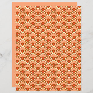 Deko Chinesische Scallops, Pfirsich, Rost und Crem