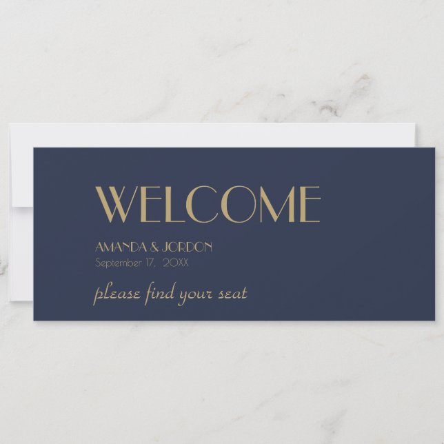 Deko | Dark Navy Seekarten Header (Vorderseite)