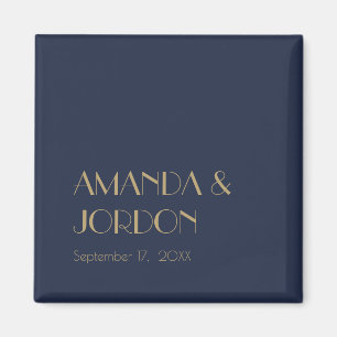 Deko Dark Navy Wedding Magnet