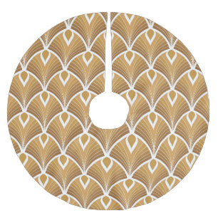 Deko der klassischen Kunst: geometrisches Muster. Polyester Weihnachtsbaumdecke