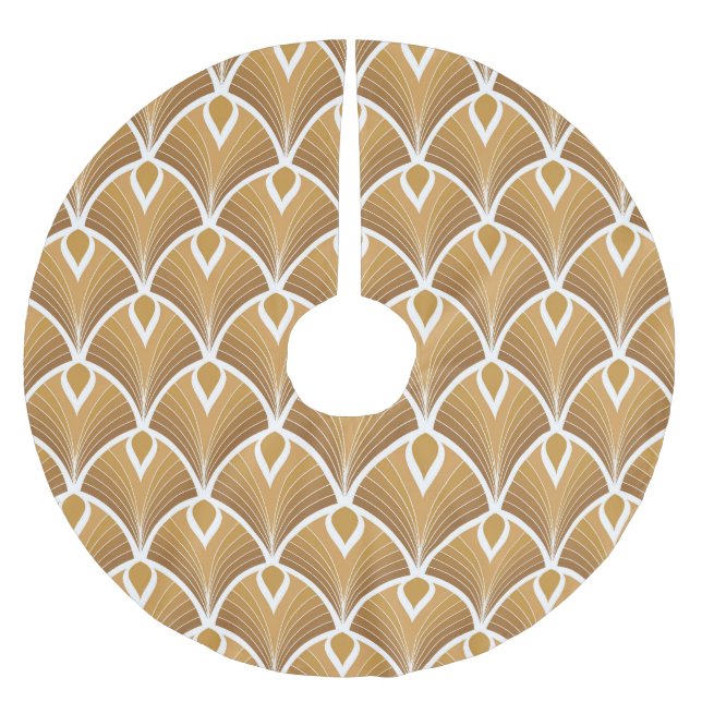 Deko der klassischen Kunst: geometrisches Muster. Polyester Weihnachtsbaumdecke (Vorderseite)