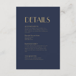 Deko | Details zur Hochzeit der Dunklen Marine Begleitkarte