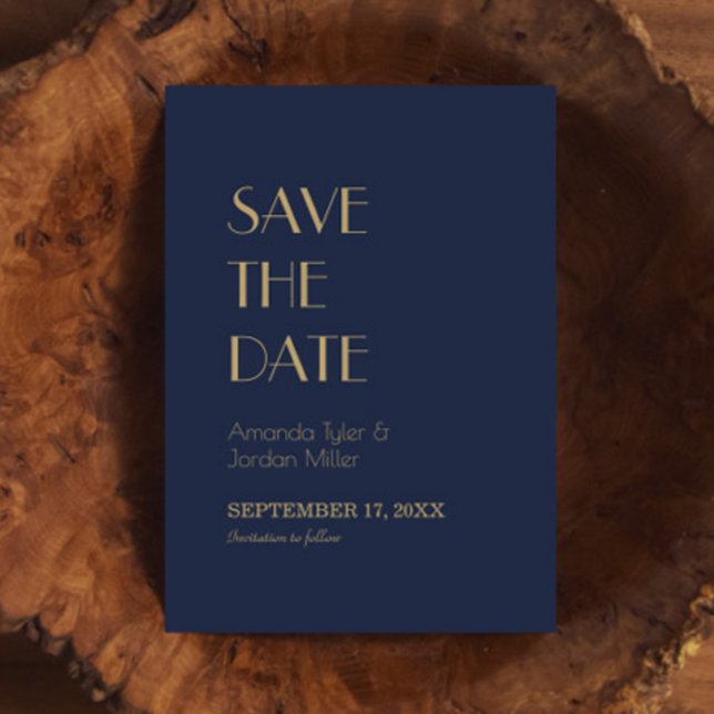 Deko | Dunkle Hochzeit der Marine retten das Datum Save The Date (Von Creator hochgeladen)