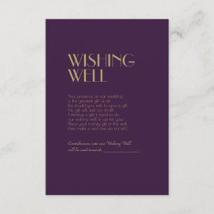 Deko Dunkle Lila Hochzeit wünschend gut Begleitkarte