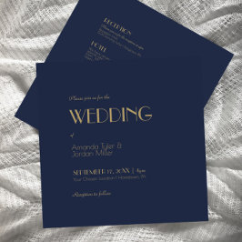 Deko | Dunkler Marineplatz bei einer Hochzeit Einladung