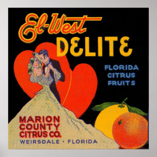 Deko El-West Delite Florida Citrus Fruit 1930
