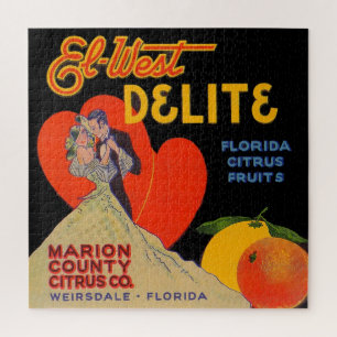 Deko El-West Delite Florida Citrus Fruit 1930 Puzzle