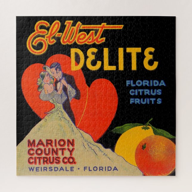 Deko El-West Delite Florida Citrus Fruit 1930 Puzzle (Vertikal)