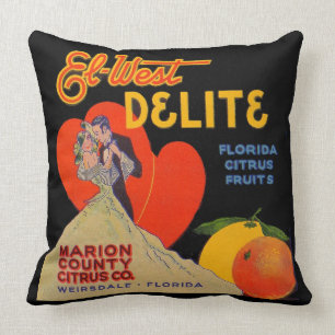 Deko El-West Delite Florida Citrus Fruit Kissen
