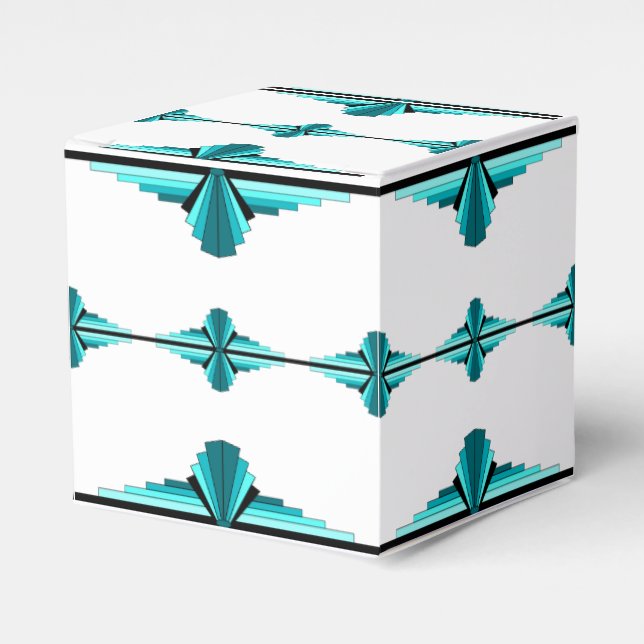 Deko-Elemente in aquamarin grün Geschenkschachtel (Vorderseite)