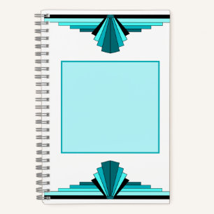 Deko-Elemente in aquamarin grün Notizbuch