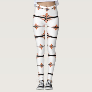 Deko-Elemente in pastellfarbenen pfirsichfarbenen Leggings