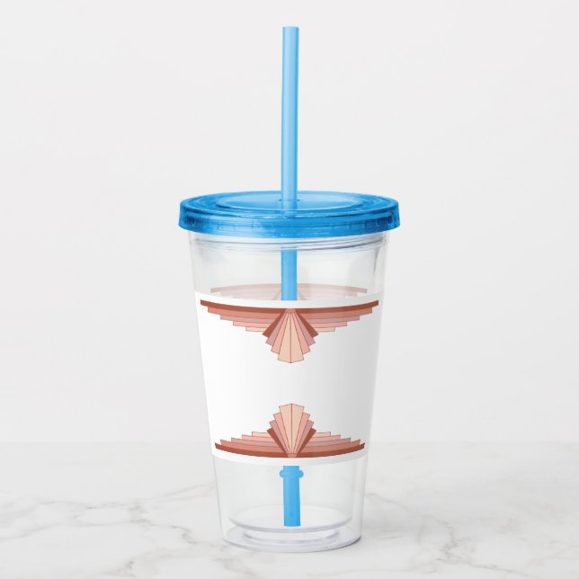 Deko-Elemente in Rose Acryltrinkbecher (Vorderseite)