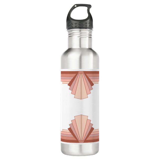 Deko-Elemente in Rose Edelstahlflasche (Vorderseite)
