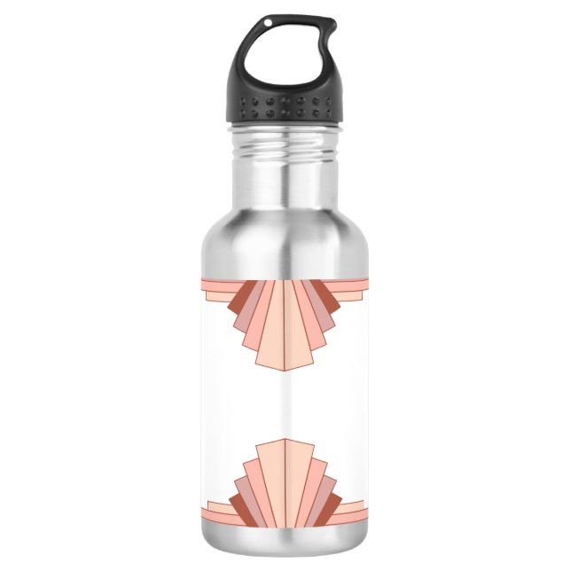 Deko-Elemente in Rose Edelstahlflasche (Vorderseite)