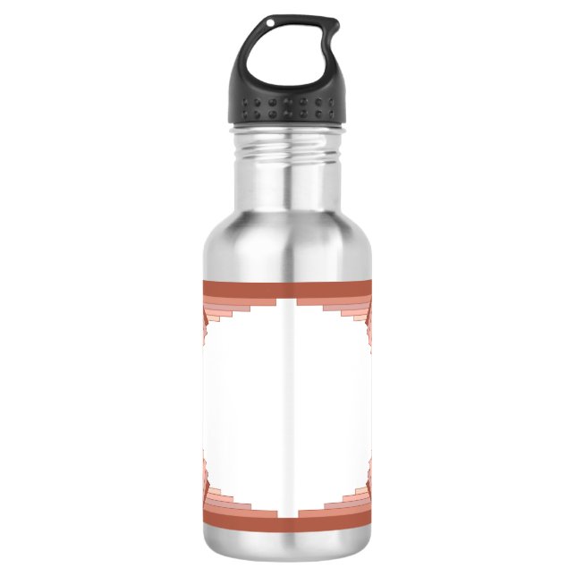 Deko-Elemente in Rose Edelstahlflasche (Vorderseite)