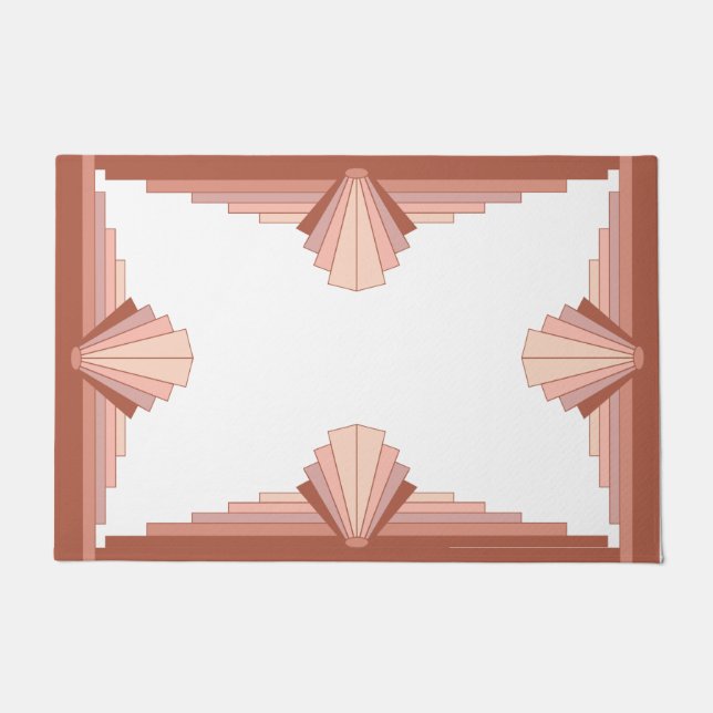 Deko-Elemente in Rose Fußmatte (Vorderseite)