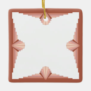 Deko-Elemente in Rose Keramikornament