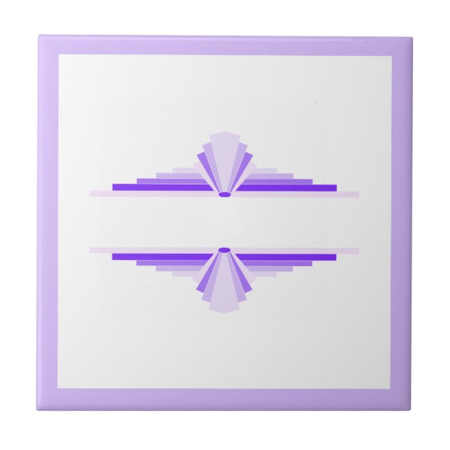 Deko-Elemente in tiefen und hellen Purpurfarben Fliese (Vorderseite)