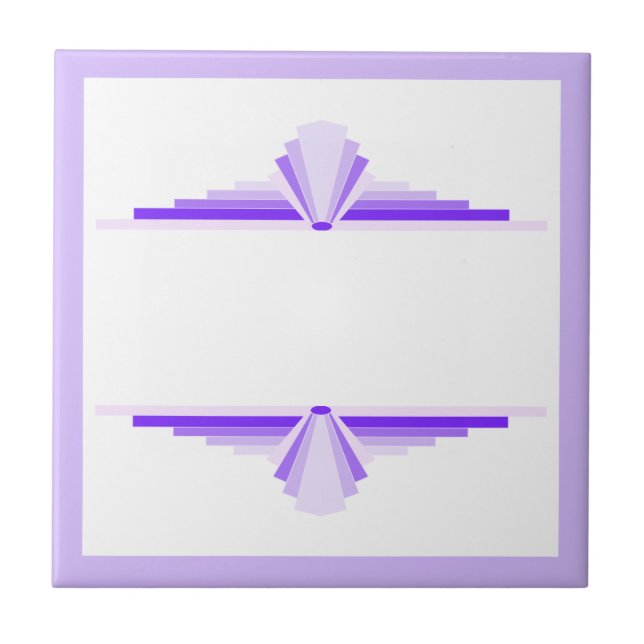 Deko-Elemente in tiefen und hellen Purpurfarben Fliese (Vorderseite)