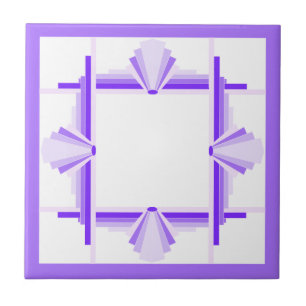 Deko-Elemente in tiefen und hellen Purpurfarben Fliese