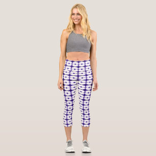 Deko-Elemente tief lila Capri Leggings