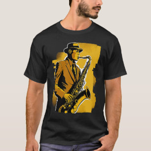 Deko Era Jazz Musiker Saxophone Player aus den 192 T-Shirt