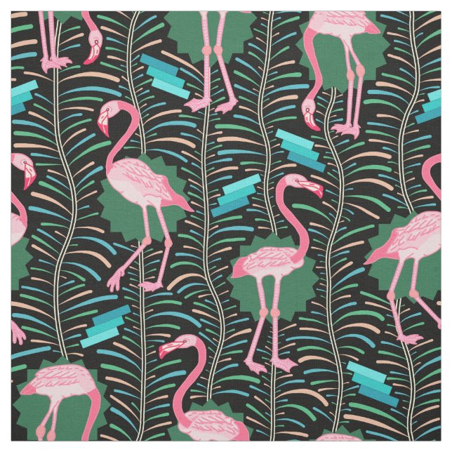 Deko-Farne der Flamingo-Vogel-20s kopieren Stoff (Muster)