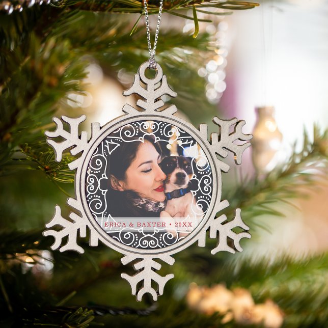 Deko Frame Foto Schneeflocken Zinn-Ornament (Von Creator hochgeladen)