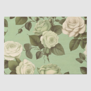 Deko für grün und weiß-italienische Blume / Seidenpapier